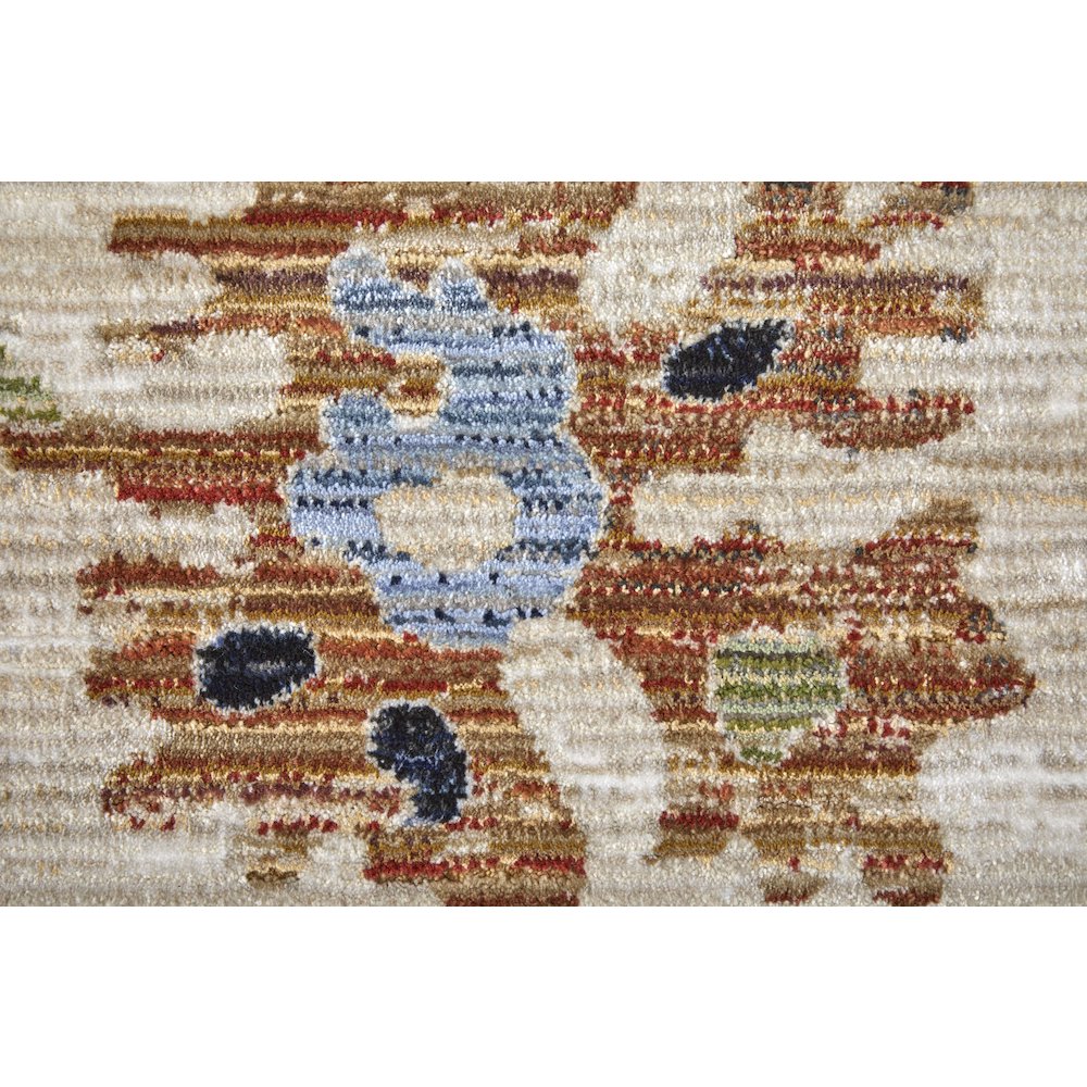 Melrose Transitional Floral & Botanical, Ivory/Red/Blue, 5' x 7'-6" Area Rug. Picture 6