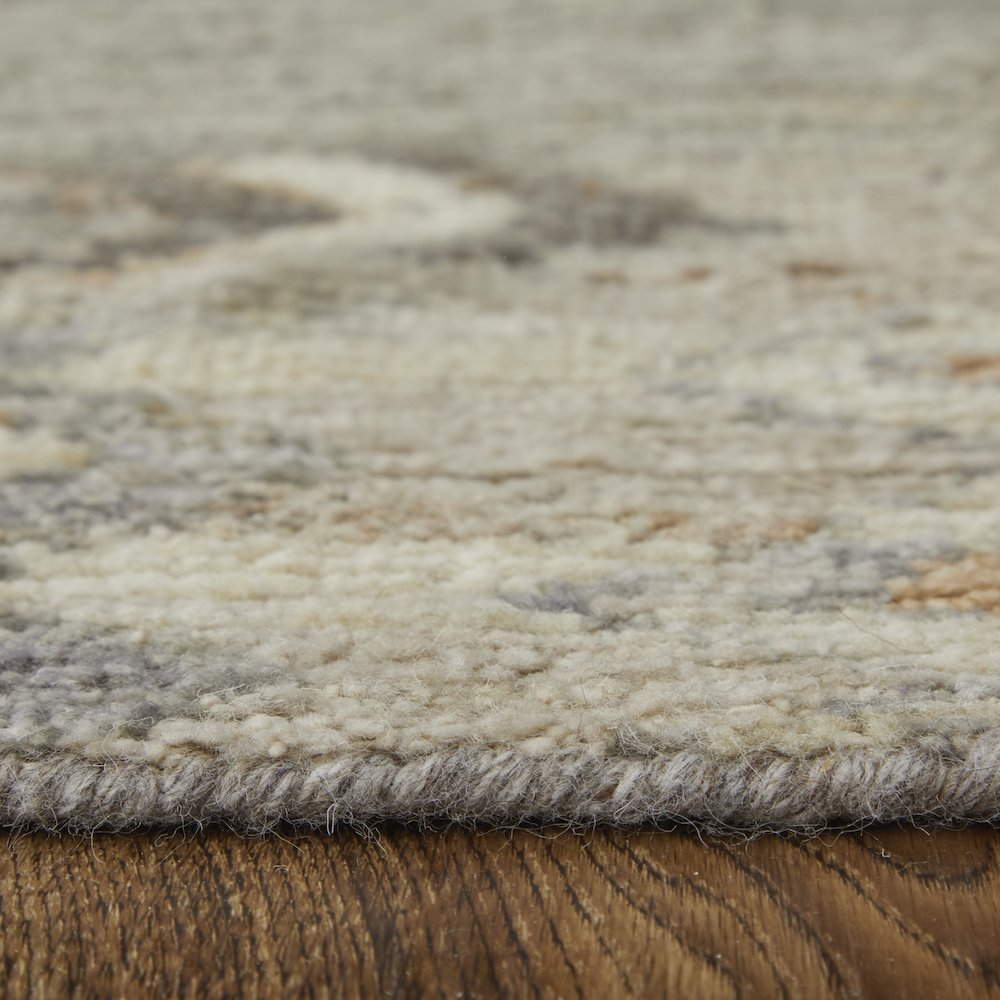 Kasbah Transitional Moroccan, Ivory/Gray/Orange, 5'-6" x 8'-6" Area Rug. Picture 8