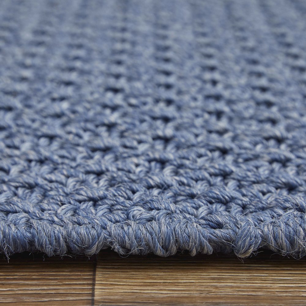 Tito Modern Solid, Blue, 10' x 14' Area Rug. Picture 7