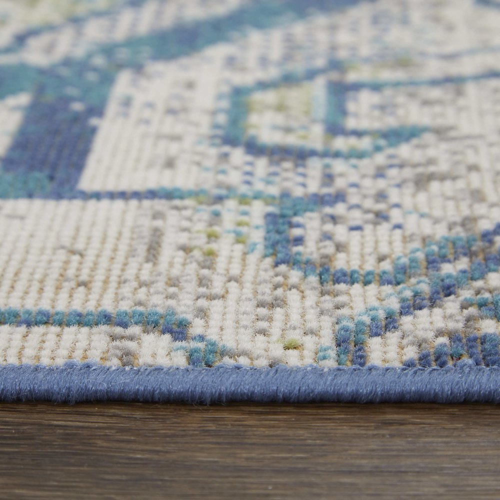 Foster intage Medallion Rug, Crystal Teal/Green/Tan, 10ft x 13ft - 2in Area Rug, FST3760FGRNBGEH13. Picture 8