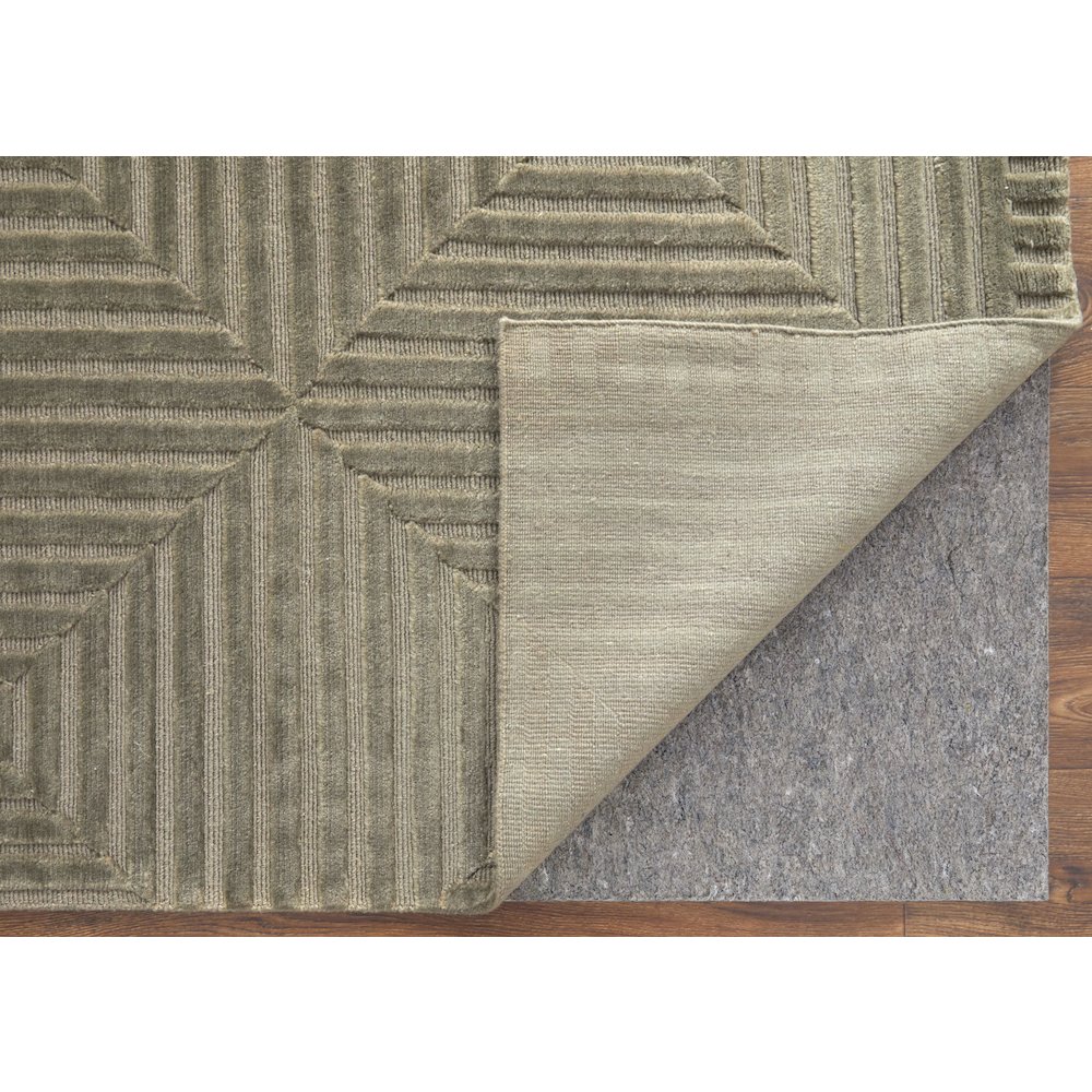 Channels Modern Geometric, Green/Taupe/Blue, 7'-9" x 9'-9" Area Rug. Picture 4