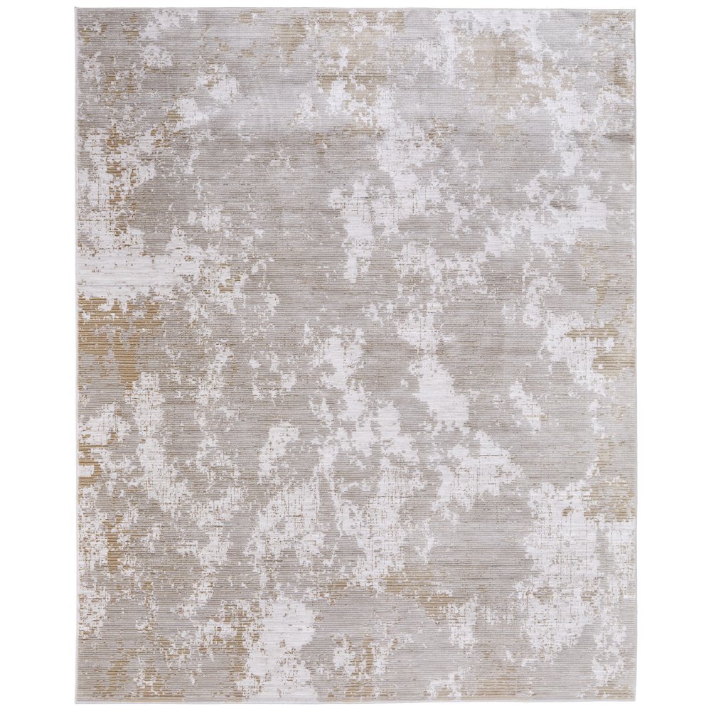 Sonora Modern Abstract, Gray/Ivory/Brown, 6'-7" x 9'-6" Area Rug. Picture 1