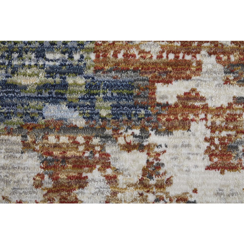 Sonora Modern Abstract, Ivory/Blue/Red, 7'-10" x 10'-3" Area Rug. Picture 6