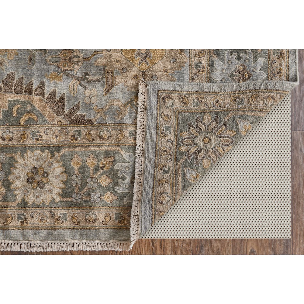 Corbitt Traditional Oriental, Blue/Gold/Gray, 2' x 3' Accent Rug. Picture 4