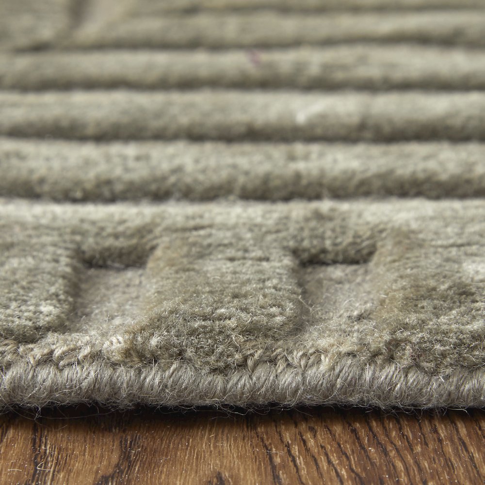 Channels Modern Geometric, Green/Taupe/Blue, 7'-9" x 9'-9" Area Rug. Picture 8