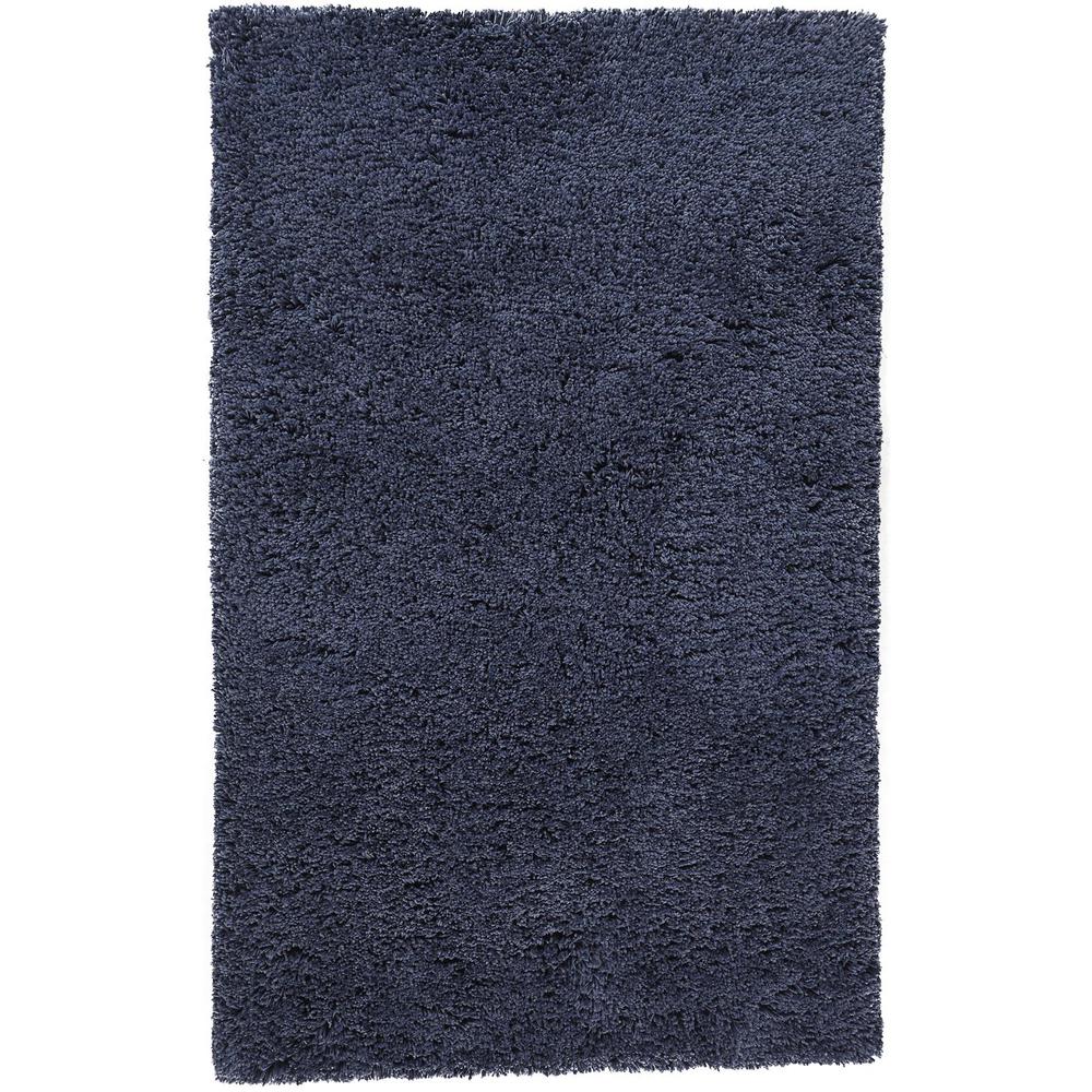 Stoneleigh Stonewashed Mélange Shag Rug, True Navy Blue, 4ft x 6ft Accent Rug, 3998830FNVY000C00. Picture 1