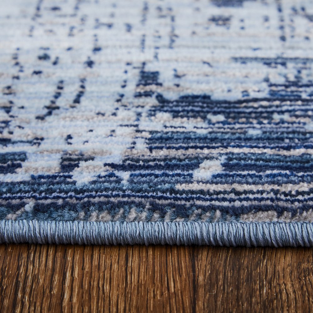 Sonora Modern Abstract, Blue/Black, 5' x 7'-6" Area Rug. Picture 7