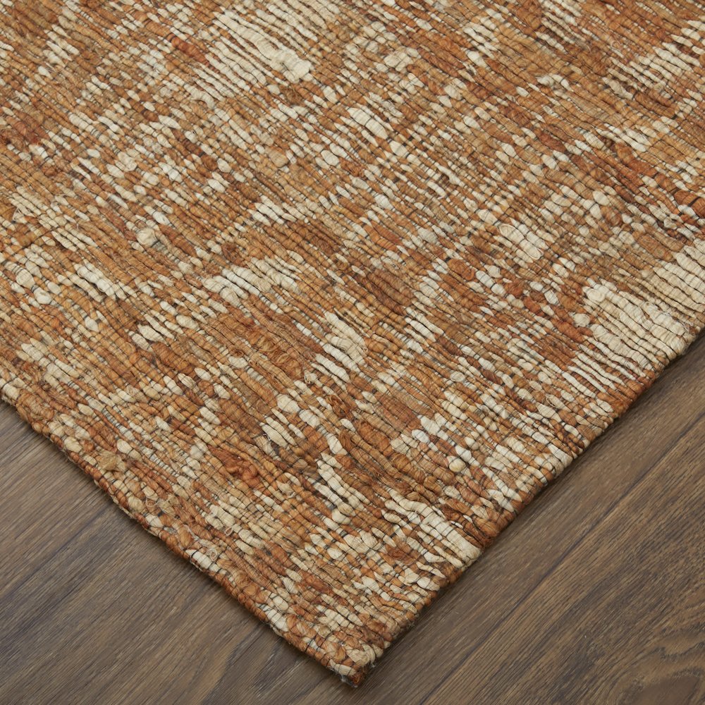 Lilliana Transitional Geometric, Orange/Tan, 8' x 11' Area Rug. Picture 3
