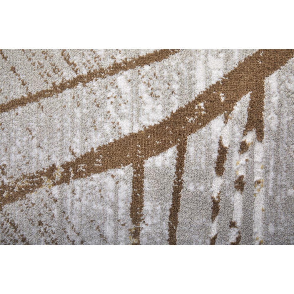 Waldor Modern Abstract, Taupe/Brown/Silver, 8' x 11' Area Rug. Picture 7