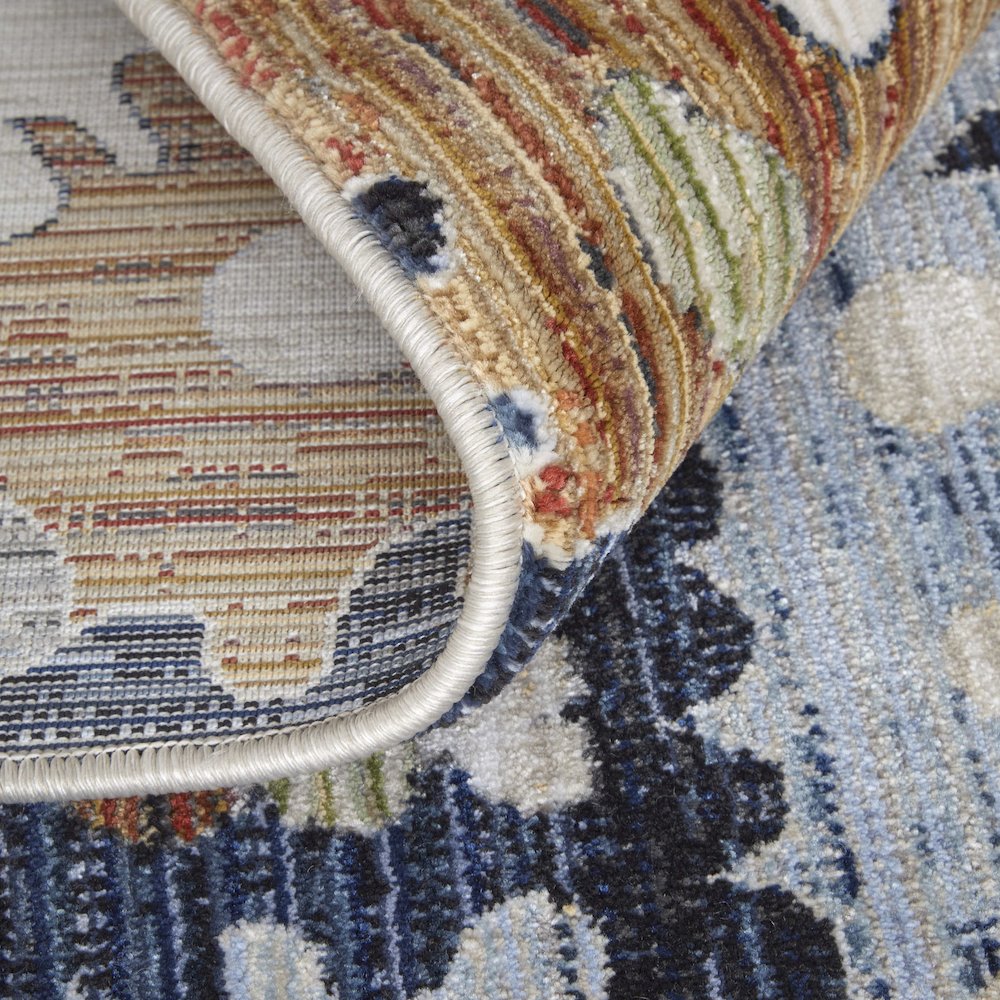 Melrose Transitional Floral & Botanical, Ivory/Red/Blue, 5' x 7'-6" Area Rug. Picture 7