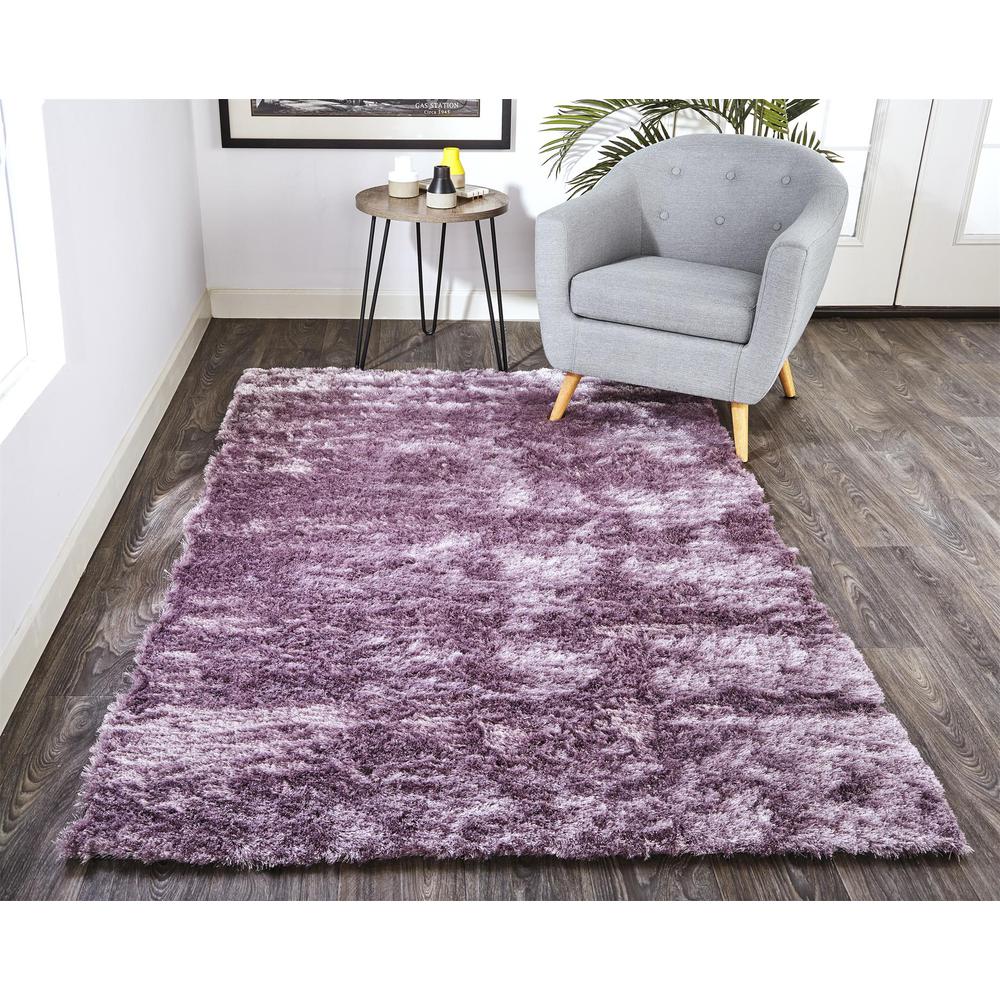 Indochine Plush Shag Rug Metallic Sheen, Amethyst Quartz, 4ft-9in x 7ft-6in Area Rug, 4944550FSMYAMSE04. Picture 1