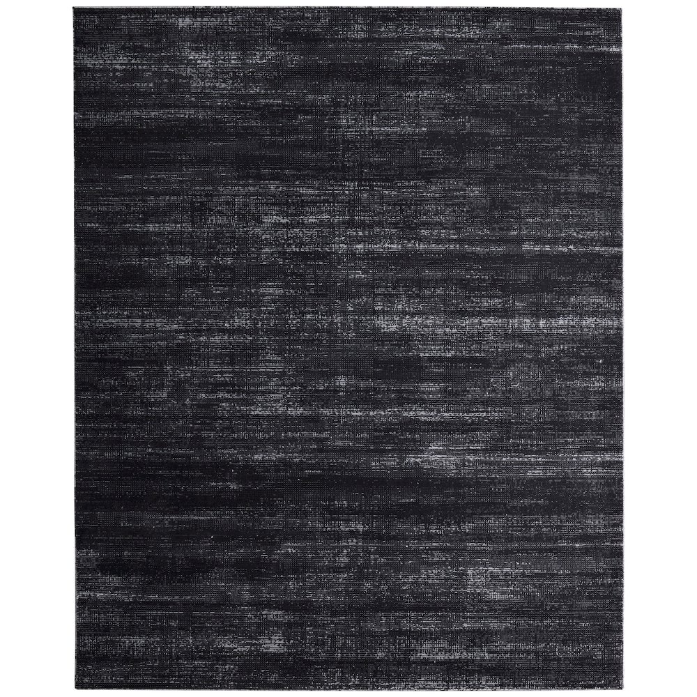 Deja Modern Solid, Black/Silver/Gray, 7'-10" x 10'-3" Area Rug. Picture 1