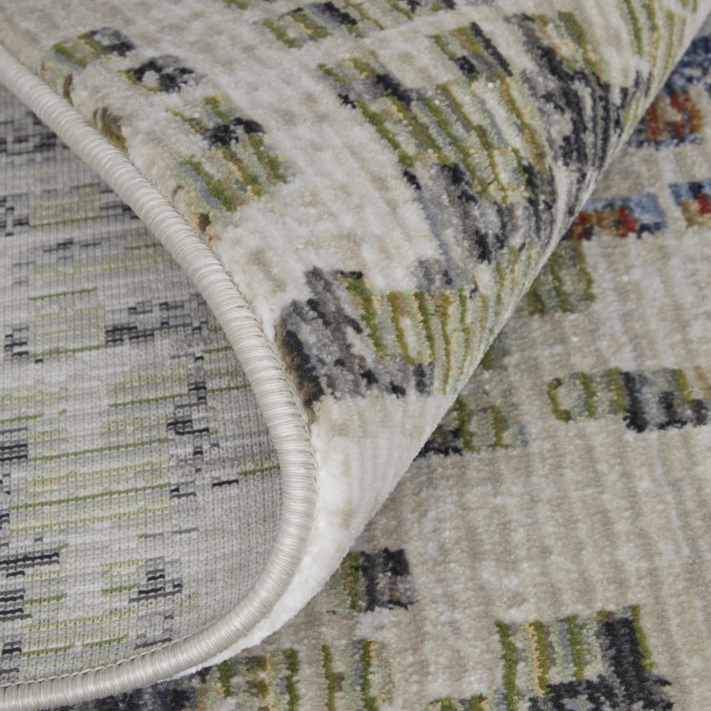 Sonora Modern Abstract, Ivory/Green/Blue, 2' x 3' Accent Rug. Picture 7