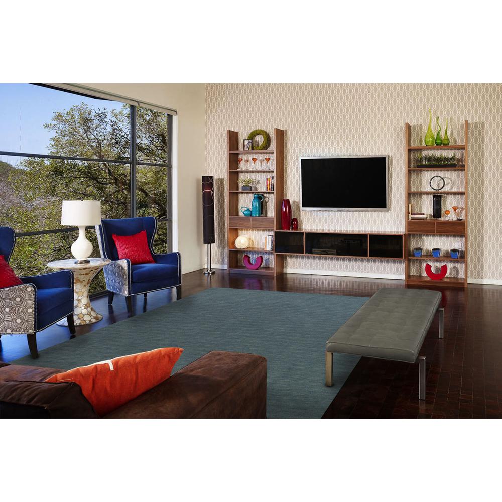 Luna Hand Woven Marled Wool Rug, Dusty Blue, 5ft x 8ft Area Rug, 5798049FSMK000E10. Picture 1