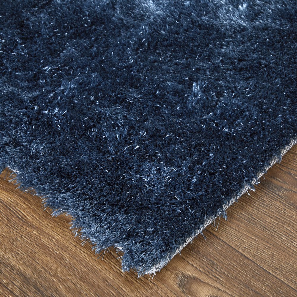 Indochine Modern Solid, Blue/Black, 3'-6" x 5'-6" Accent Rug. Picture 4