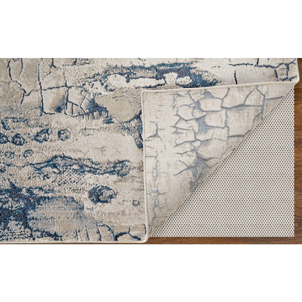 Indio Modern Abstract, Ivory/Blue/Black, 2'-10" x 7'-10" Runner. Picture 4