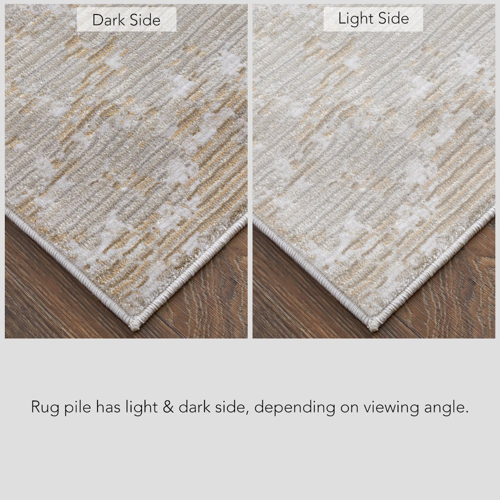 Sonora Modern Abstract, Gray/Ivory/Brown, 6'-7" x 9'-6" Area Rug. Picture 2