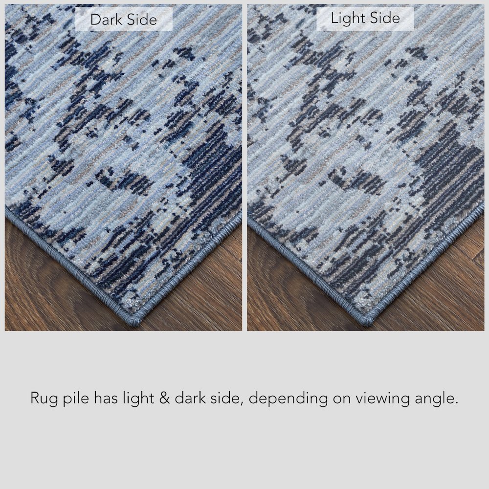 Sonora Modern Abstract, Blue/Black, 5' x 7'-6" Area Rug. Picture 2