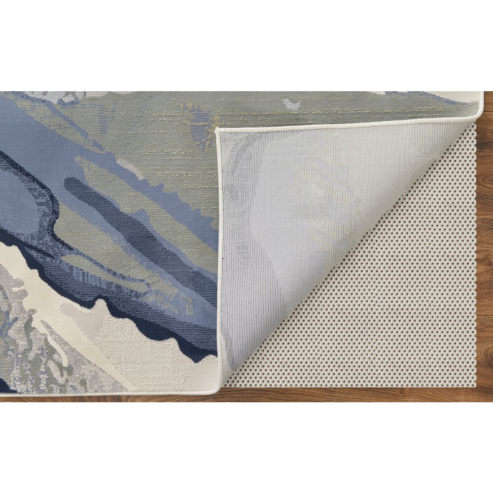 Clio Modern Abstract, Blue/Gray/Ivory, 9' x 12' Area Rug. Picture 4