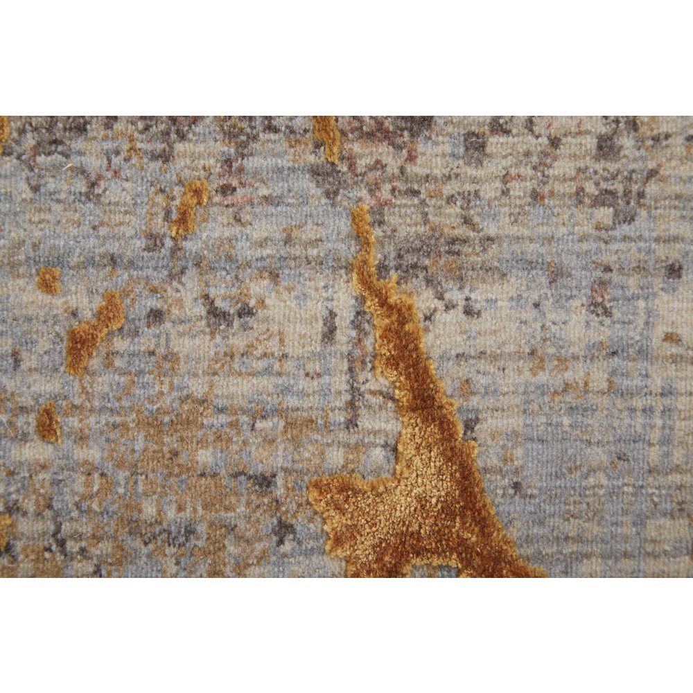 Pryor Modern Abstract, Gold/Brown/Gray, 6'-7" x 9'-6" Area Rug. Picture 6