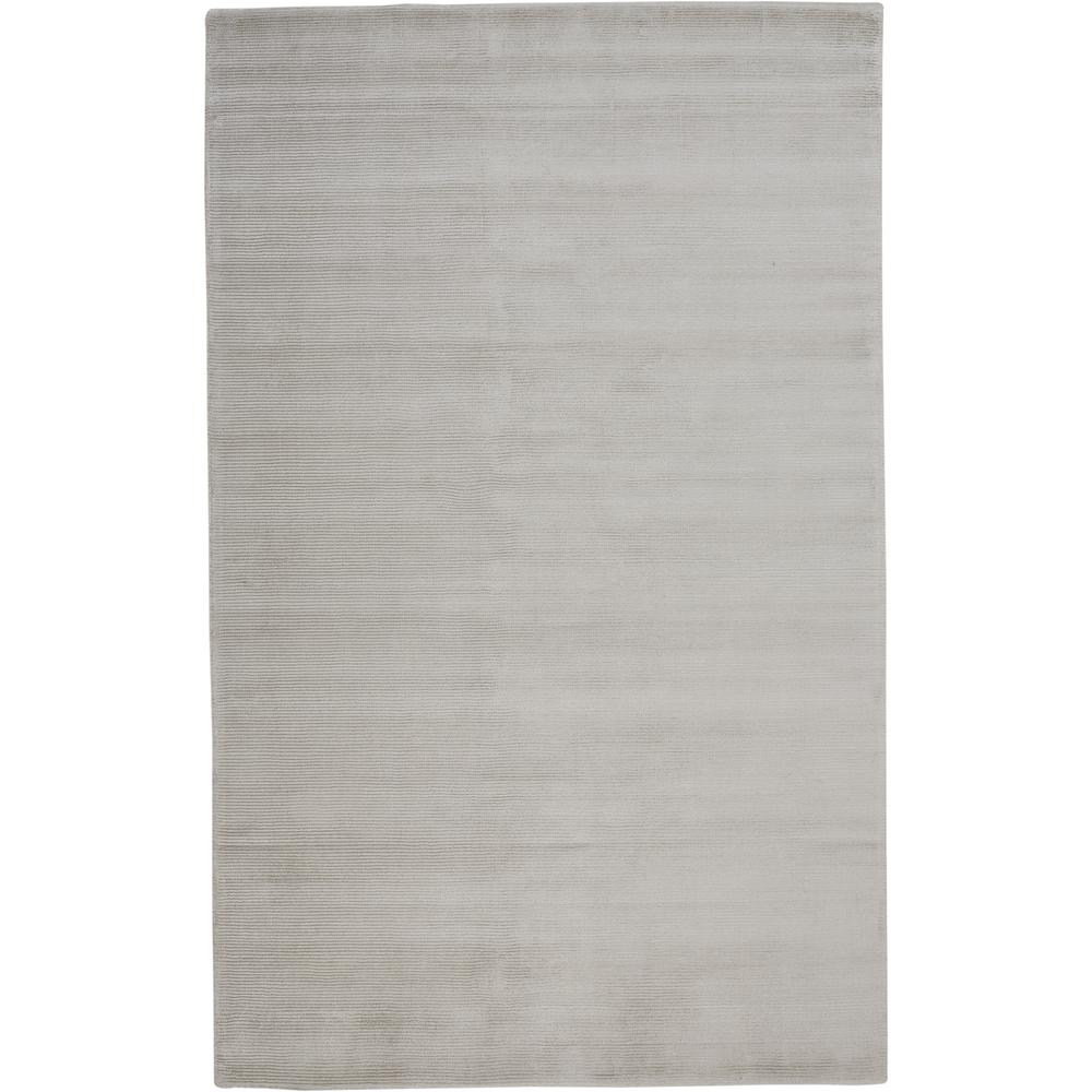 Batisse Plush Viscose Hand Loomed Rug, Light Gray/SIlver, 5ft x 8ft Area Rug, 6698717FSLV000E10. Picture 2
