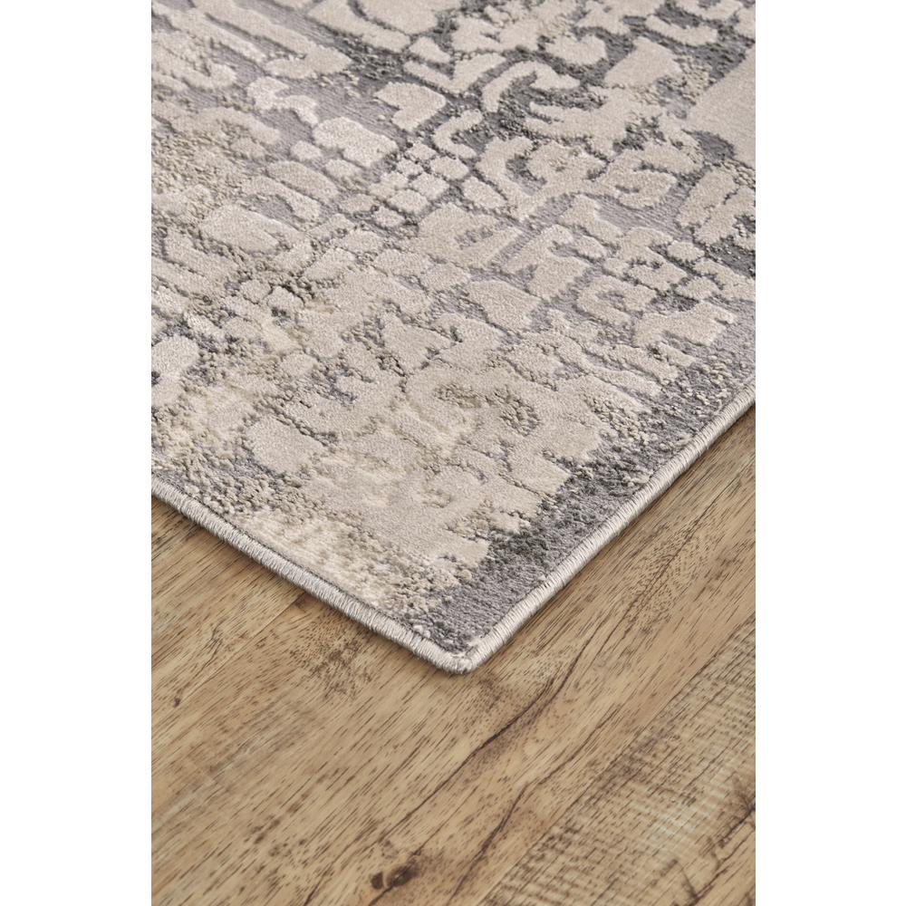 Prasad Contmporary Watercolor Runner, Steel/Silver Gray, 2ft-10in x 7ft-10in, 6703683FGRY000I71. Picture 2
