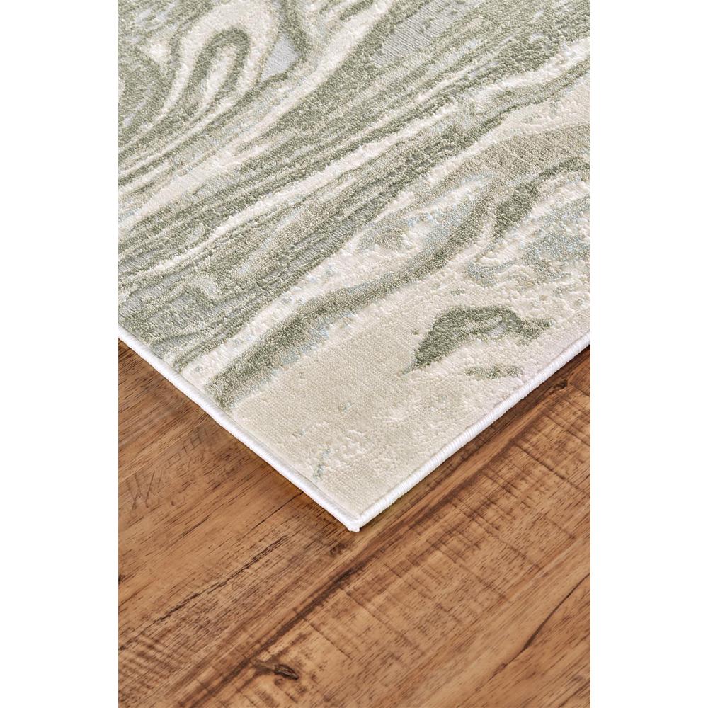 Prasad Abstract Watercolor Runner, Silver Gray/Ivory, 2ft - 10in x 7ft - 10in, 6703894FLGY000I71. Picture 3
