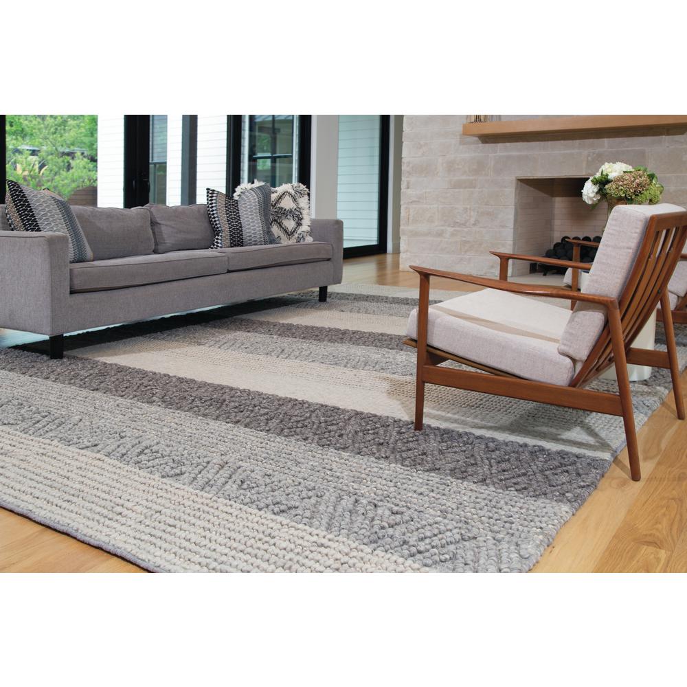 Berkeley Modern Eco-Friendly Bouclé Rug, Chracoal Gray/Tan, 5ft x 8ft Area Rug, 6790811FSNDMLTE10. Picture 1