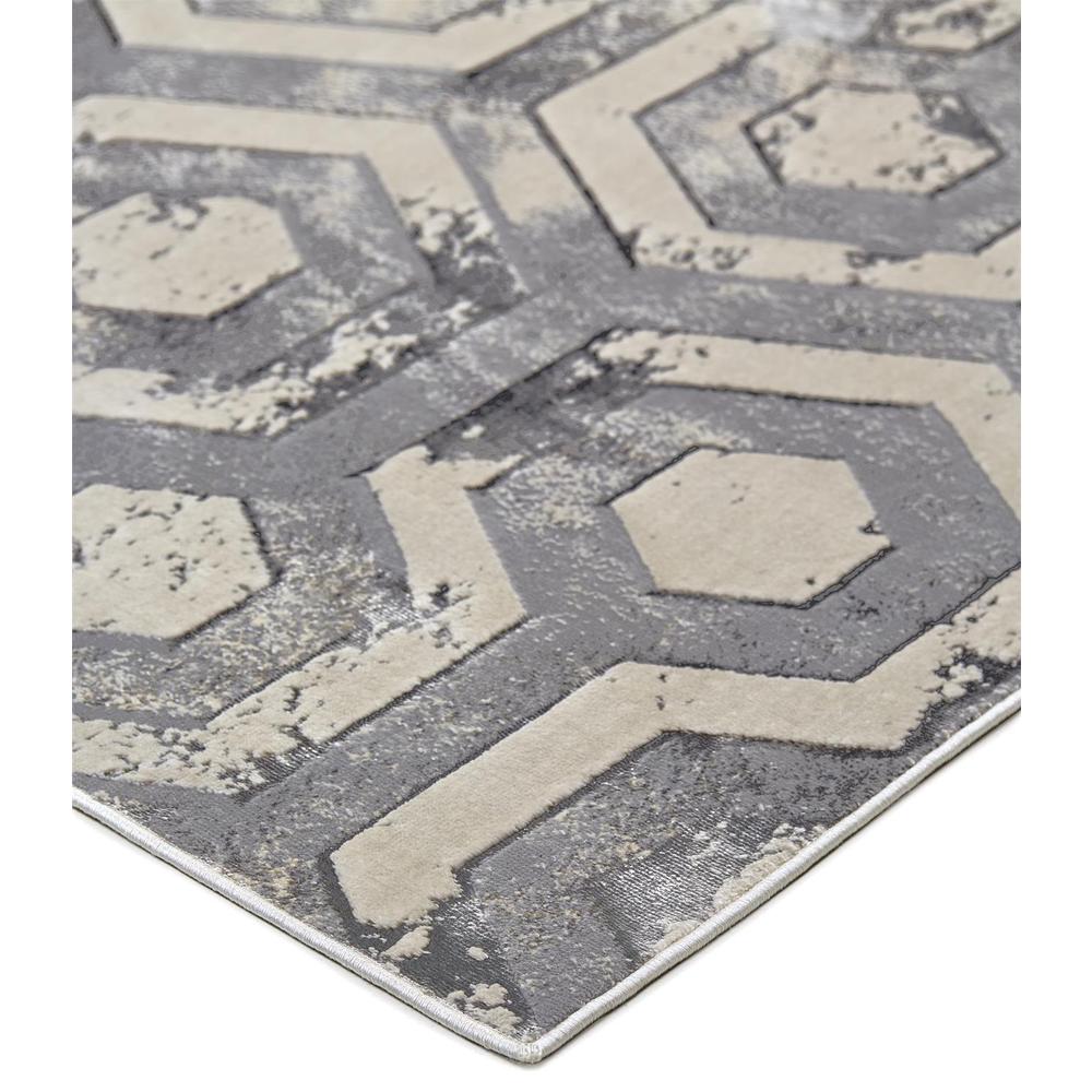 Micah Metallic Architectural Rug, Ivory Sand/Silver, 2ft-10in x 7ft-10in, Runner, 6943046FBGEGRYI71. Picture 3