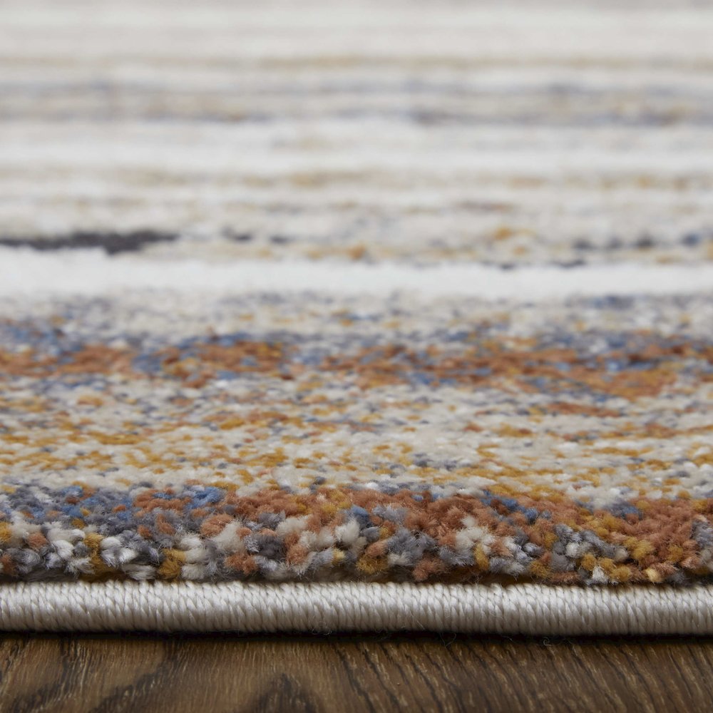 Gilmore Modern Stripes, Ivory/Orange/Gray, 8' x 10' Area Rug. Picture 9
