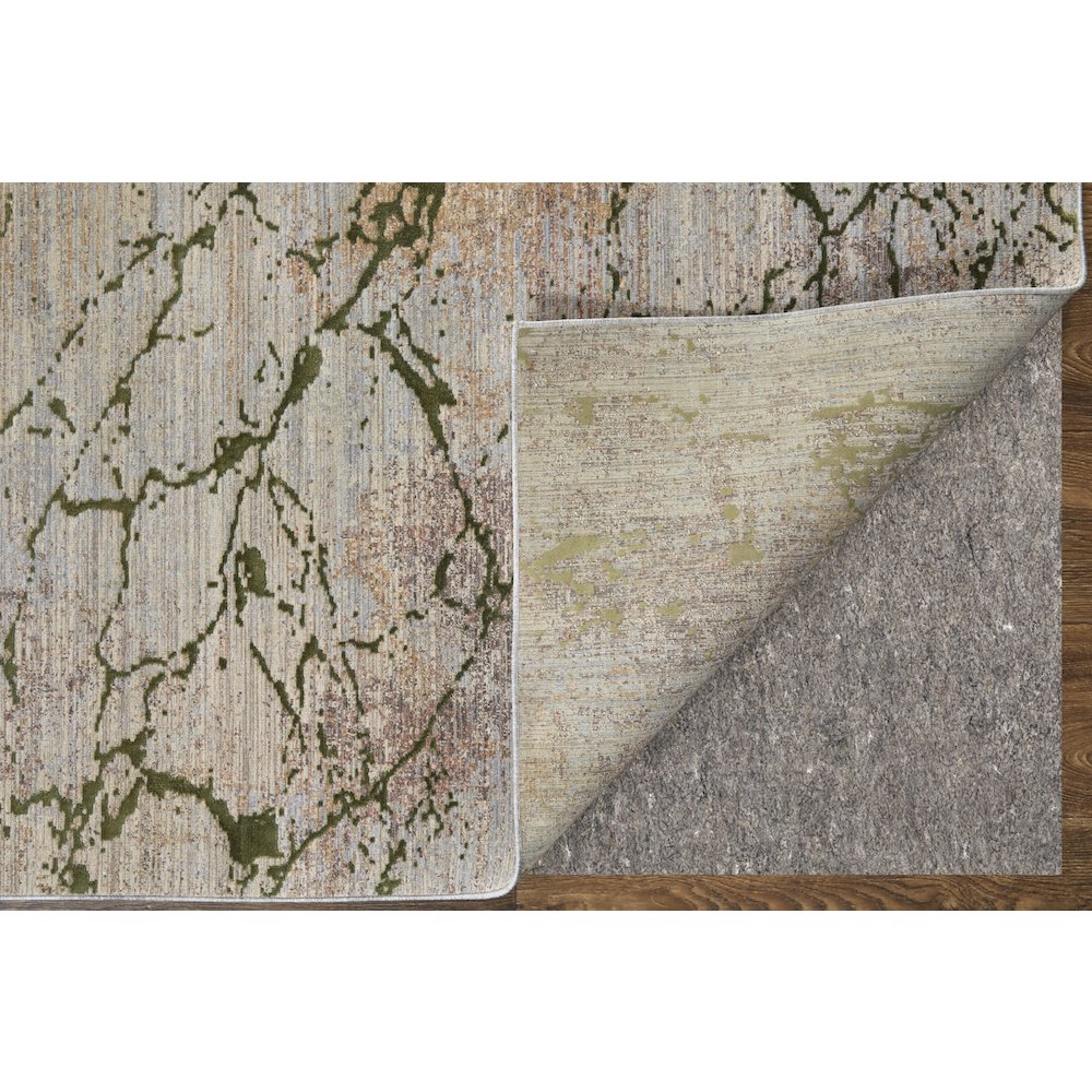 Pryor Modern Abstract, Taupe/Green/Tan, 2' x 3' Accent Rug. Picture 5