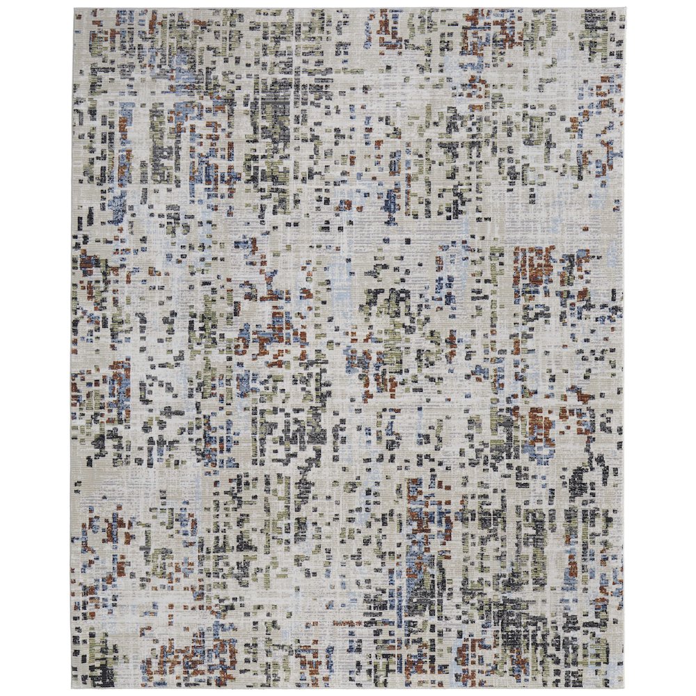 Sonora Modern Abstract, Ivory/Green/Blue, 2' x 3' Accent Rug. Picture 1