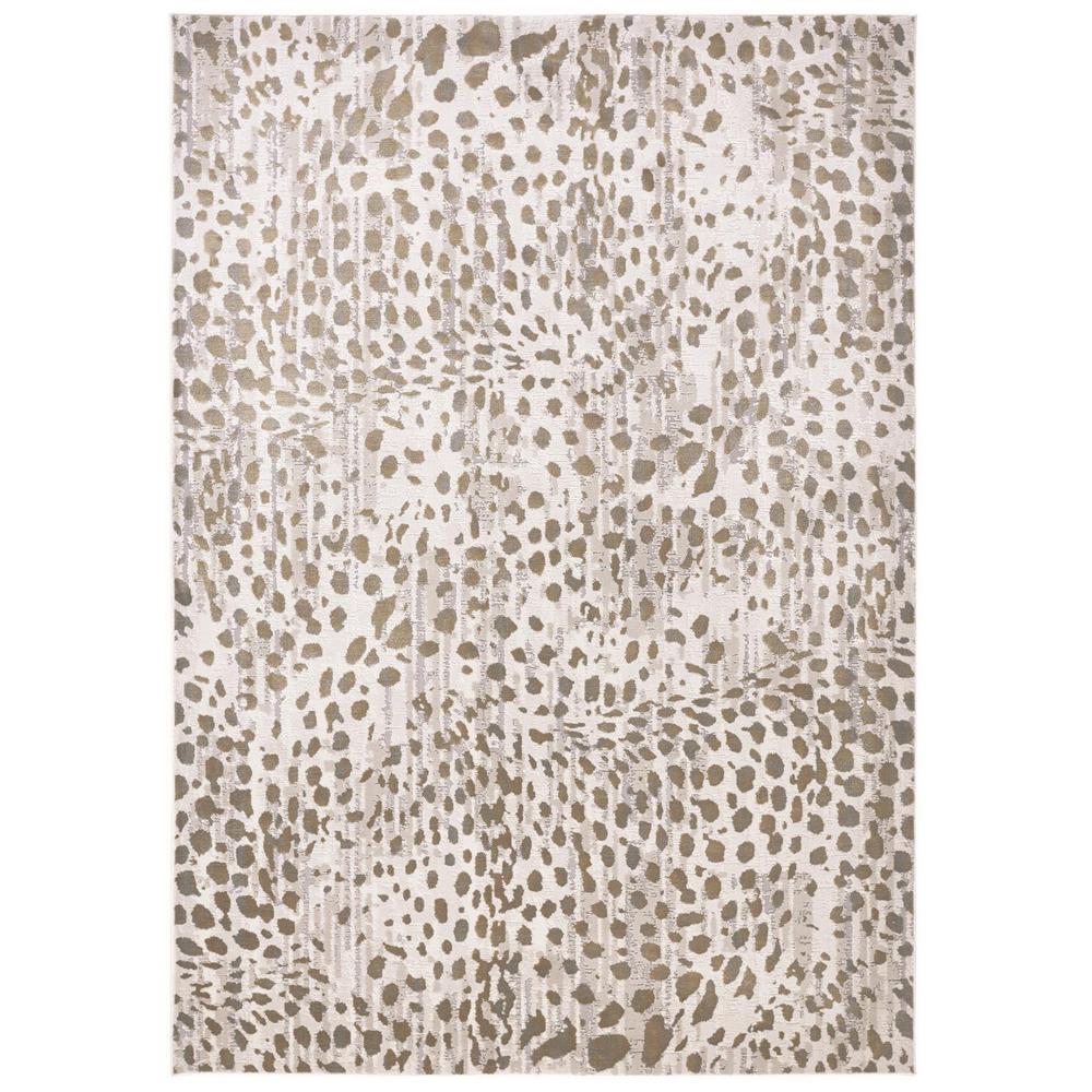 Waldor Metallic Animal Print Rug, Brown/Ivory, 5ft x 8ft Area Rug, 7353837FBGE000E10. Picture 2