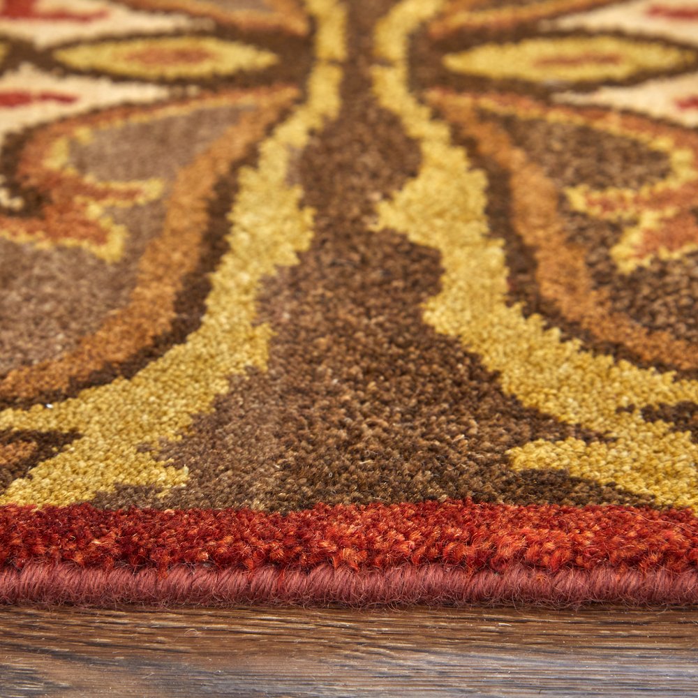 Amzad Transitional Ikat, Brown/Red/Tan, 4' x 6' Accent Rug. Picture 7