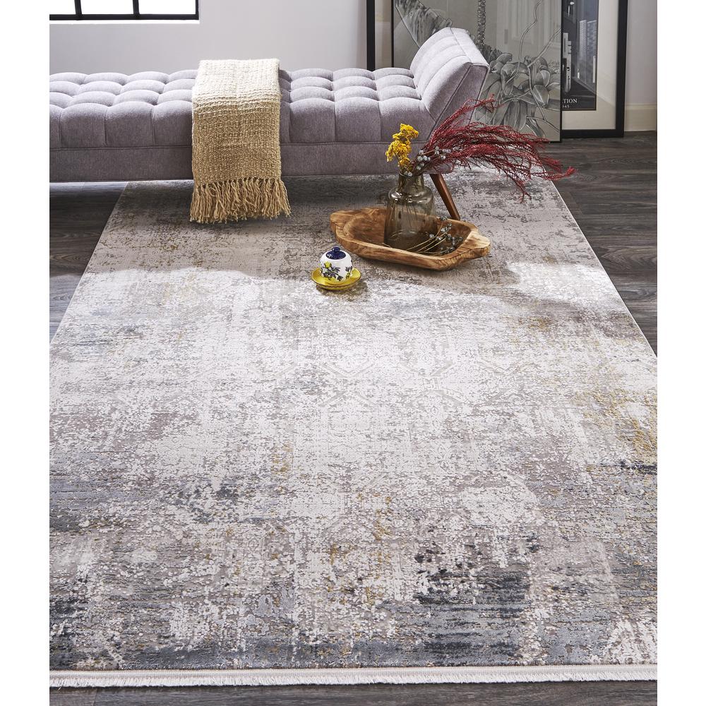 Cadiz Gradient Luster Rug, Light Gray/Ivory, 3ft - 1in x 5ft Accent Rug, 8663892FLGYIVYB05. Picture 1