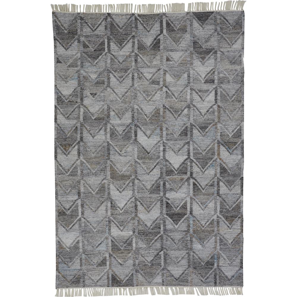 Beckett Eco-Friendly Moroccan Chevron Rug, Light/Dark Gray, 5ft x 8ft Area Rug, 8900813FGRY000E10. Picture 2