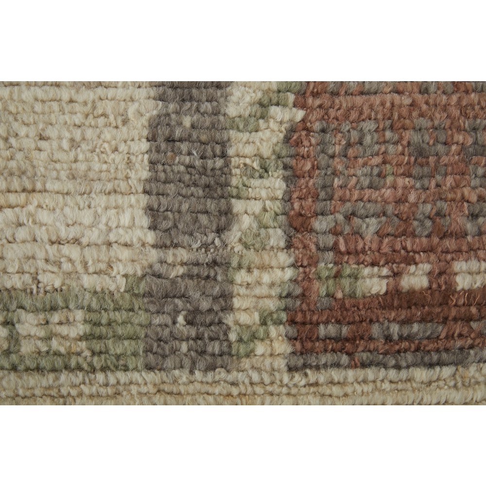 Kasbah Modern Abstract, Tan/Red/Green, 9'-6" x 13'-6" Area Rug. Picture 6