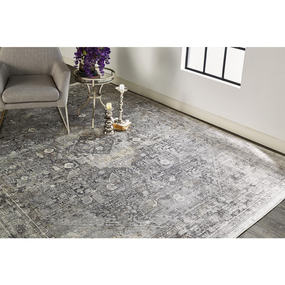 Sarrant Vintage Space-Dyed Rug, Opal Gray/Blue Silver, 4ft x 5ft - 3in Accent Rug, 9193966FGRY000C06. Picture 1