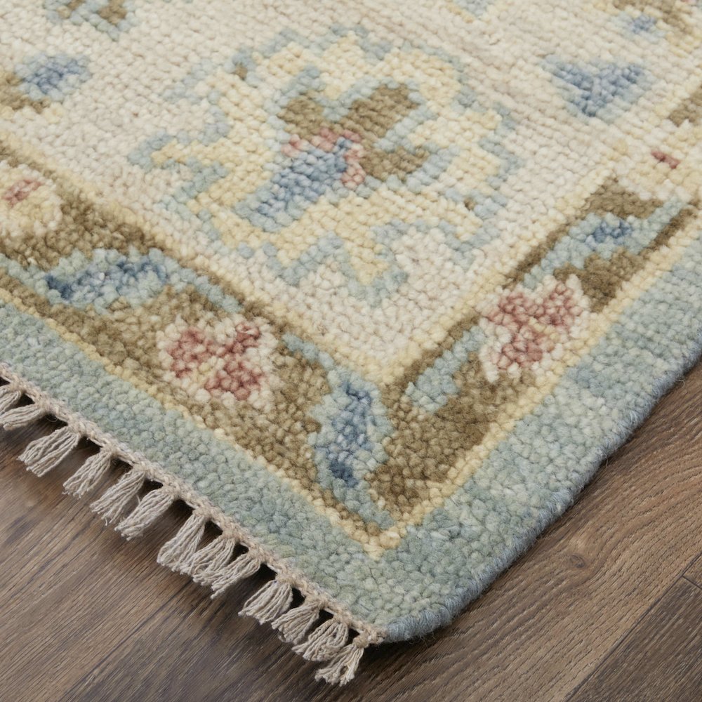 Fillmore Transitional Floral & Botanical, Blue/Ivory/Yellow, 2' x 3' Accent Rug. Picture 3