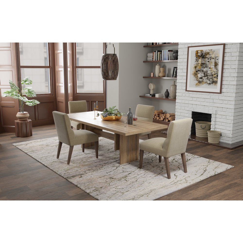 Pryor Modern Abstract, Taupe/Green/Tan, 2' x 3' Accent Rug. Picture 3