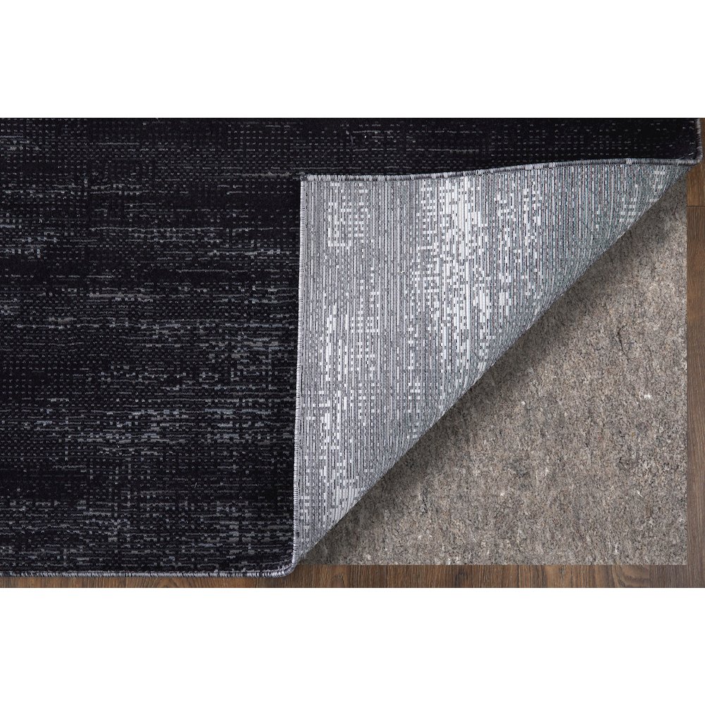Deja Modern Solid, Black/Silver/Gray, 7'-10" x 10'-3" Area Rug. Picture 3
