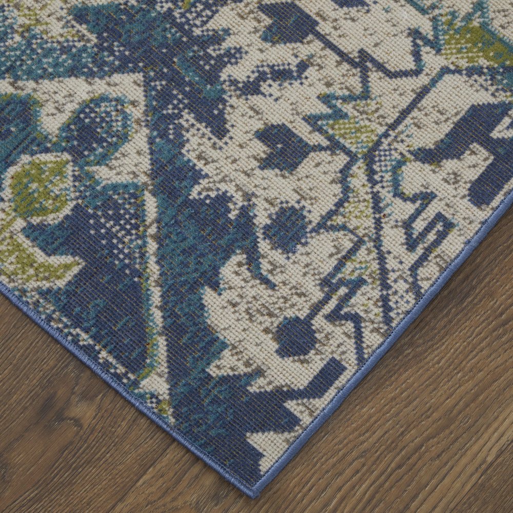 Foster intage Medallion Rug, Crystal Teal/Green/Tan, 10ft x 13ft - 2in Area Rug, FST3760FGRNBGEH13. Picture 3