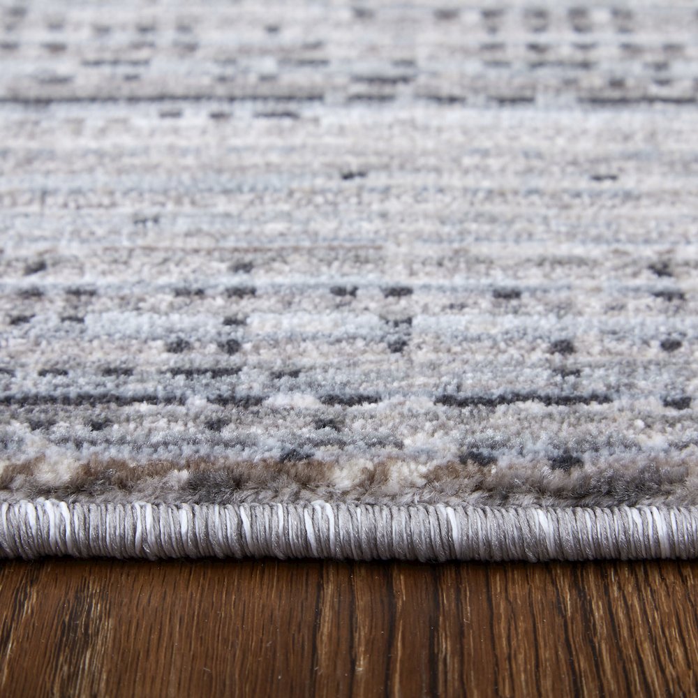 Deja Modern Solid, Gray/Ivory/Taupe, 9'-0" x 12'-8" Area Rug. Picture 7