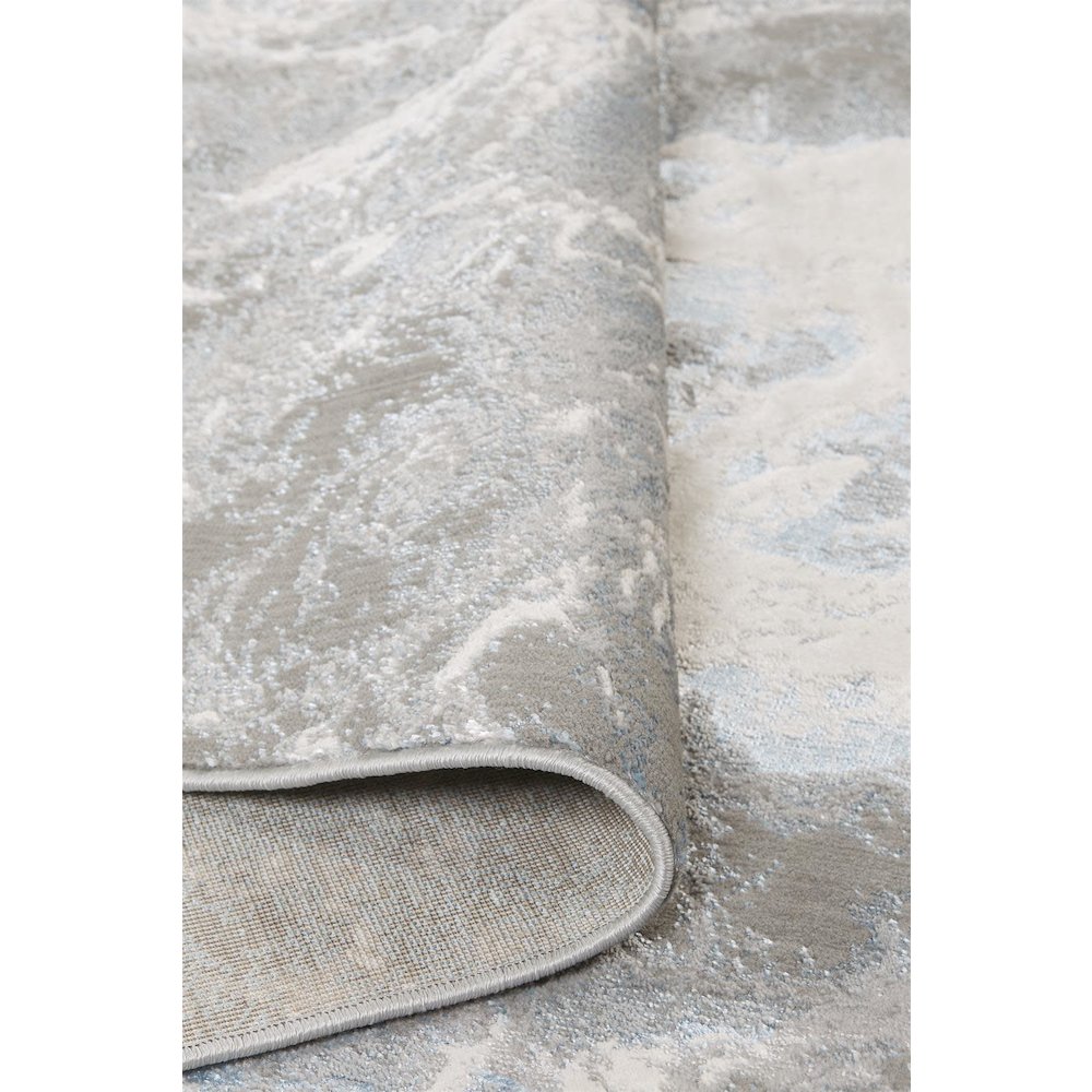 Azure Modern Abstract, Silver/Gray/Ivory, 3'-11" x 6' Accent Rug. Picture 5