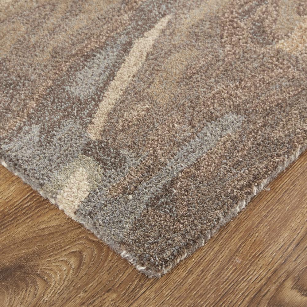 Amira Contemporary Watercolor Rug, Biscuit Tan/Morel Brown, 8ft x 10ft Area Rug, AMI8632FBRN000F00. Picture 3