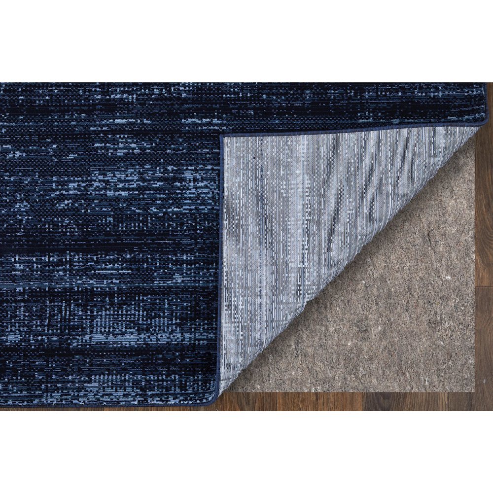 Deja Modern Solid, Blue/Black, 9'-0" x 12'-8" Area Rug. Picture 3