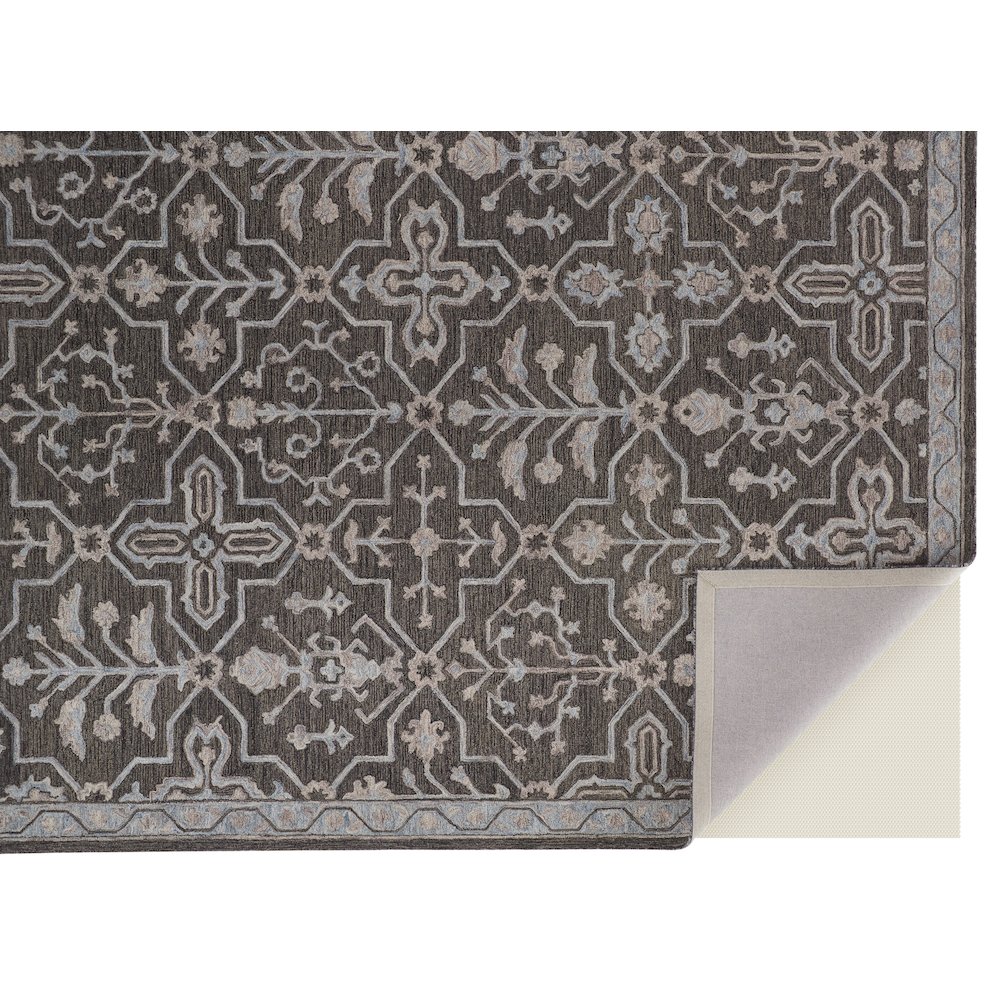 Fallon Rustic Farmhouse Rug, Flora/Fauna, Light Gray/Black, 5ft x 8ft Area Rug, FLN8839FCHL000E10. Picture 4