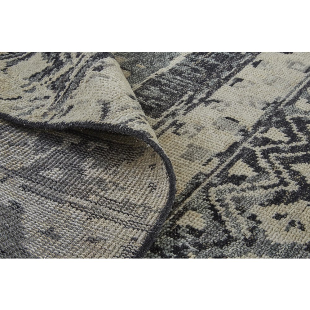 Palomar Transitional Geometric, Ivory/Gray/Black, 7'-9" x 9'-9" Area Rug. Picture 5