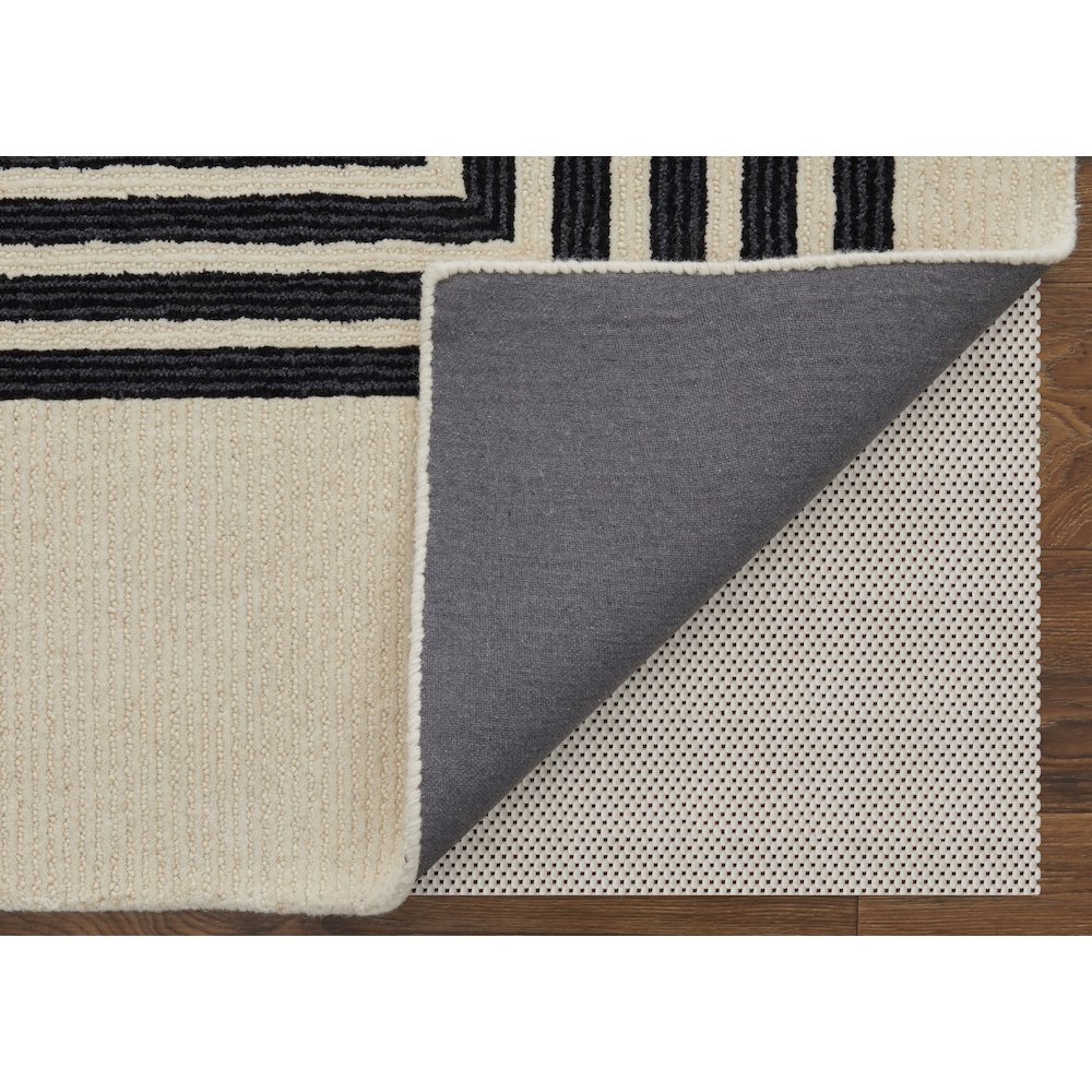 Maguire Transitional Abstract, Gray/Ivory/Black, 3'-6" x 5'-6" Accent Rug. Picture 4