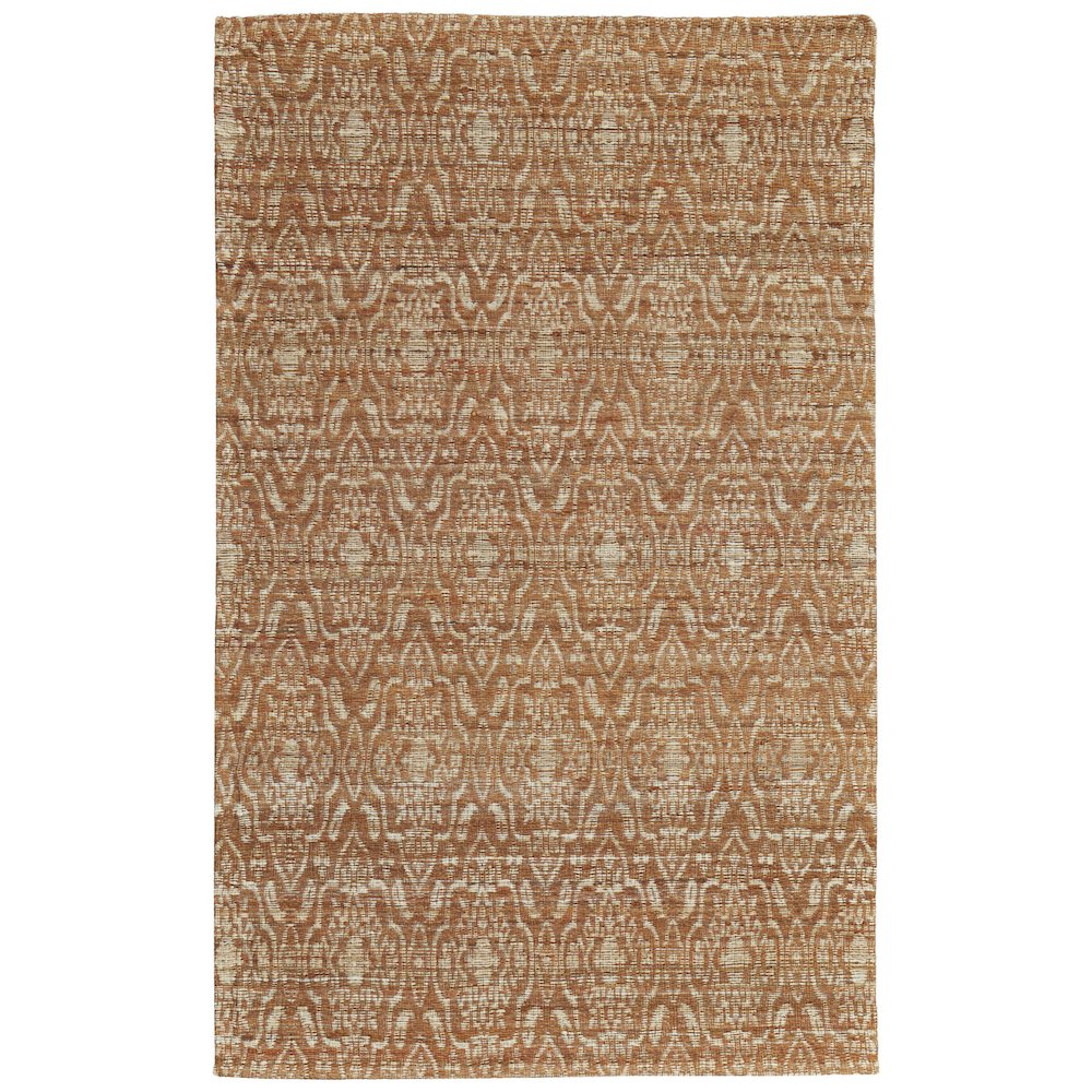 Lilliana Transitional Geometric, Orange/Tan, 8' x 11' Area Rug. Picture 1